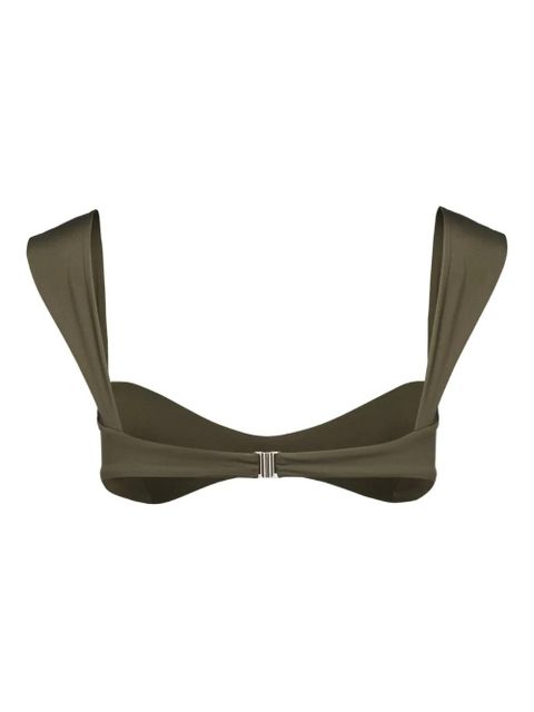 Magda Butrym Retro shoulder-padded bikini top - Green - zdjęcie produktu nr 2