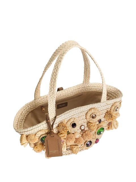 Dolce & Gabbana embellished basket bag - Neutrals