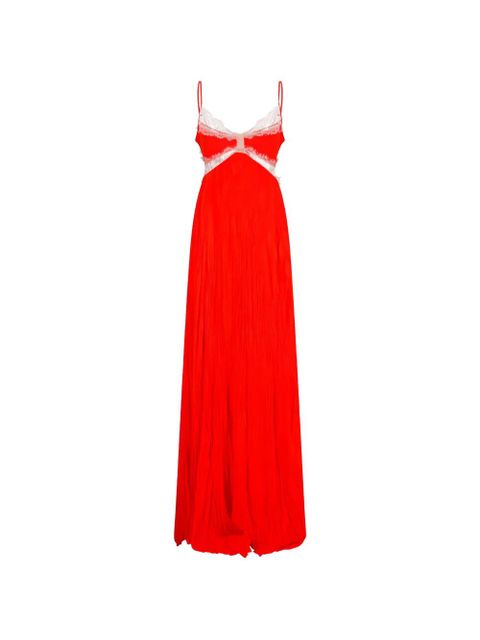 Blumarine lace pleated dress - Red - zdjęcie produktu nr 1