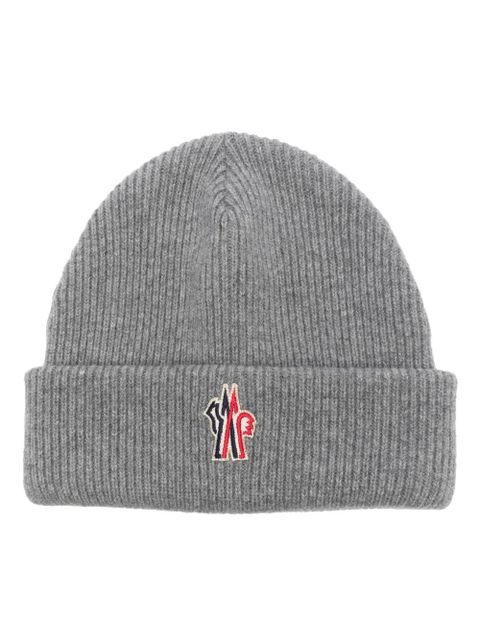 Moncler Grenoble wool beanie hat - Grey - zdjęcie produktu nr 1
