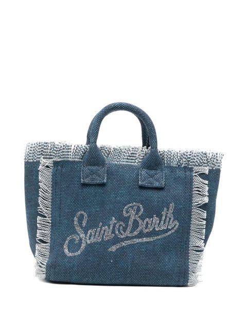 MC2 Saint Barth mini Vanity fringed tote bag - Blue - zdjęcie produktu nr 1