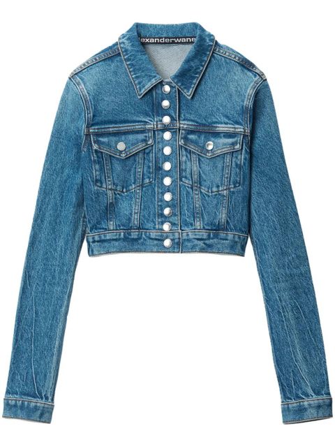 Alexander Wang Shrunken denim jacket - Blue - zdjęcie produktu nr 1