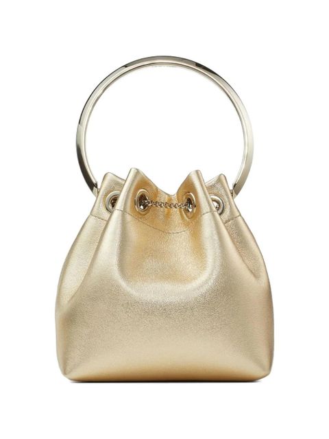 Jimmy Choo Bon Bon metallic-effect bucket bag - Gold - zdjęcie produktu nr 2