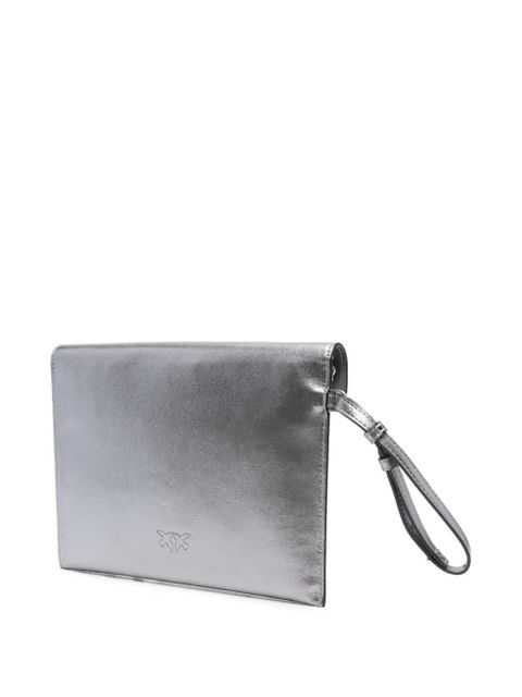 PINKO small leather flap clutch - Grey - zdjęcie produktu nr 2
