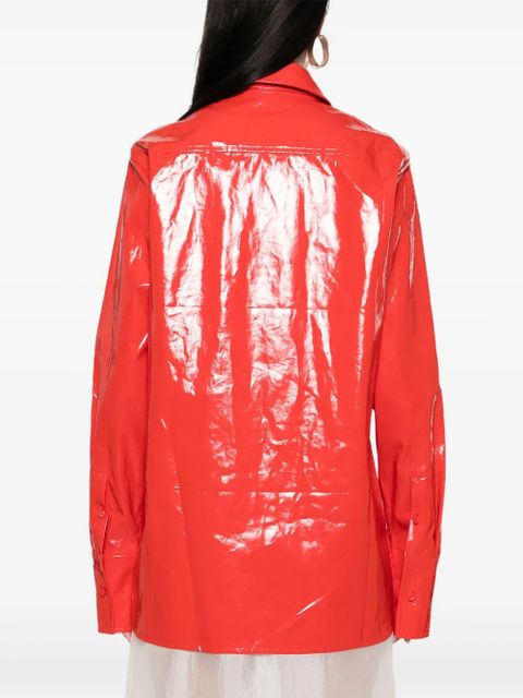 Jil Sander tie-detail shirt - Red