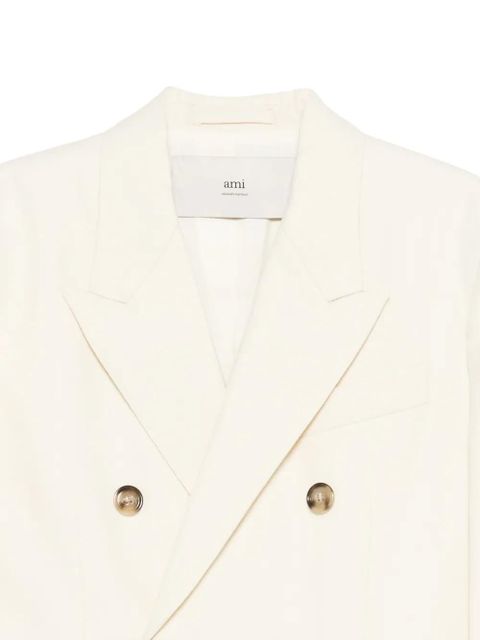 AMI Paris double-breasted coat - Neutrals