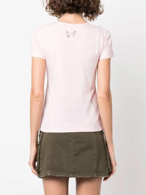 Blumarine logo crew-neck T-shirt - Pink