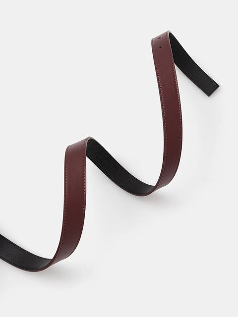 Trussardi pasek skórzany damski kolor bordowy B344B000005N - zdjęcie produktu nr 2