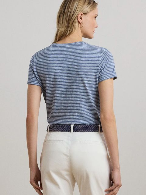 Lauren Ralph Lauren t-shirt bawełniany damski kolor niebieski 200971023 - zdjęcie produktu nr 2