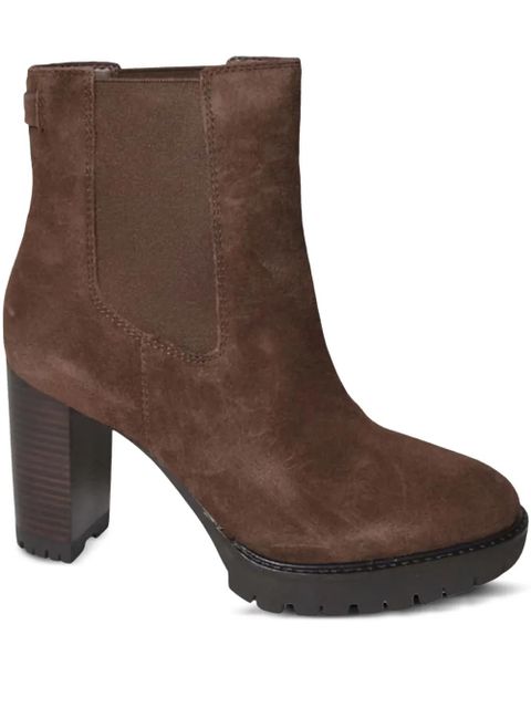 Lauren Ralph Lauren 75mm block-heel suede boots - Brown - zdjęcie produktu nr 1
