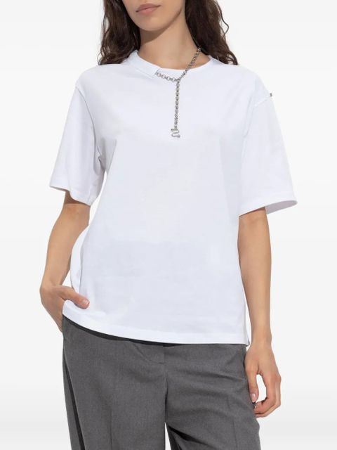 Sportmax chain-embellished cotton t-shirt - White