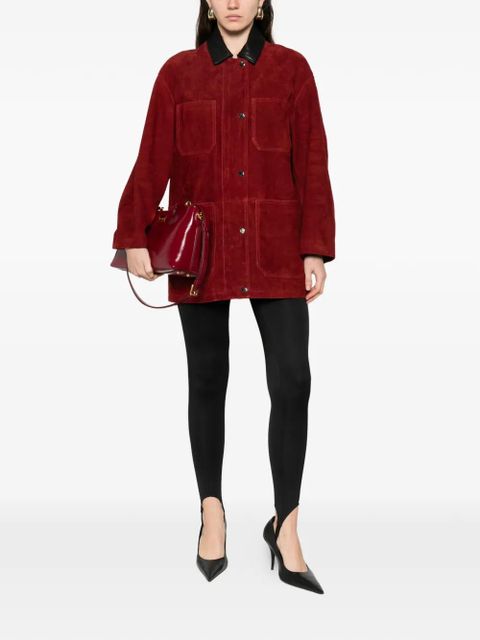 Nour Hammour Barn suede jacket - Red - zdjęcie produktu nr 2
