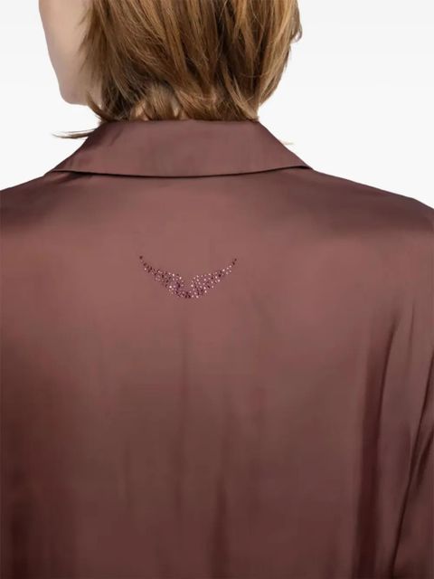 Zadig&Voltaire ruffled long-sleeve top - Brown