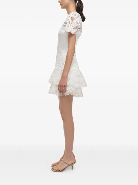 Simkhai Signature Paislee lace-detail mini dress - White