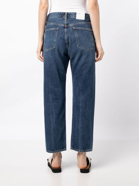 AGOLDE high-rise cropped jeans - Blue