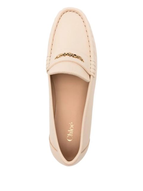 Chloé leather penny loafers - Neutrals