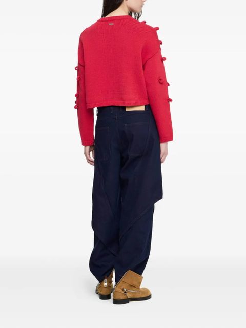 JW Anderson cropped loop jumper - Red