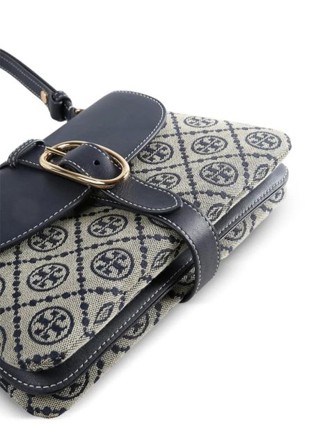 Tory Burch small T Monogram buckle-fastening shoulder bag - Neutrals