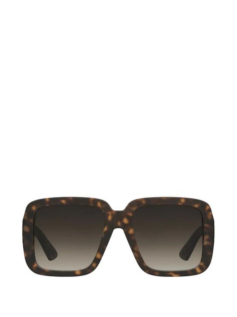 Moschino tortoiseshell-effect square-frame sunglasses - Brown - zdjęcie produktu nr 1