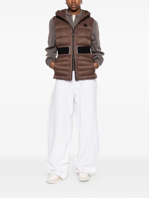 Moncler Melia hooded down gilet - Brown - zdjęcie produktu nr 2
