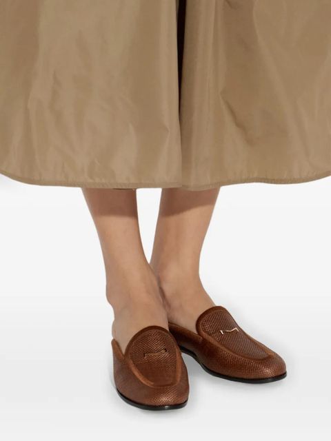 Max Mara woven metal-detail sneakers - Brown