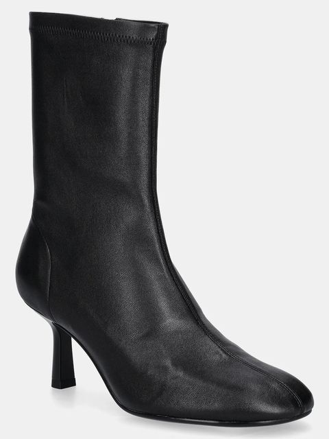Answear.LAB botki skórzane kolor czarny na szpilce
