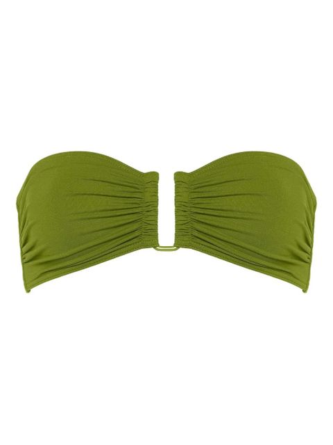 ERES Show ruched bandeau bikini top - Green - zdjęcie produktu nr 1