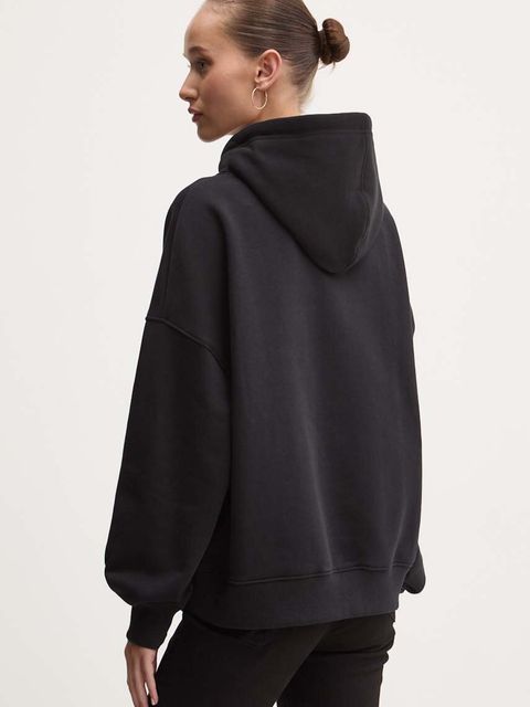 Guess Jeans bluza damska kolor czarny z kapturem W4YQ15 KC811