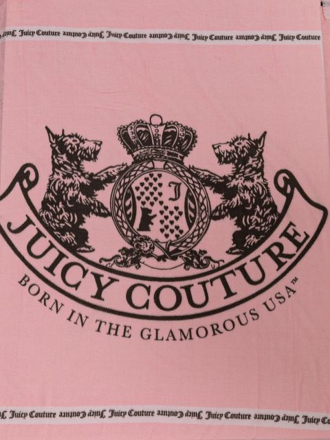 Juicy Couture chusta Pashmina damska kolor różowy wzorzysta AIJFO8612WPO