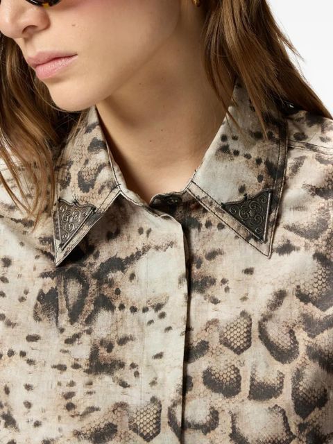 PINKO animal-print shirt - Neutrals