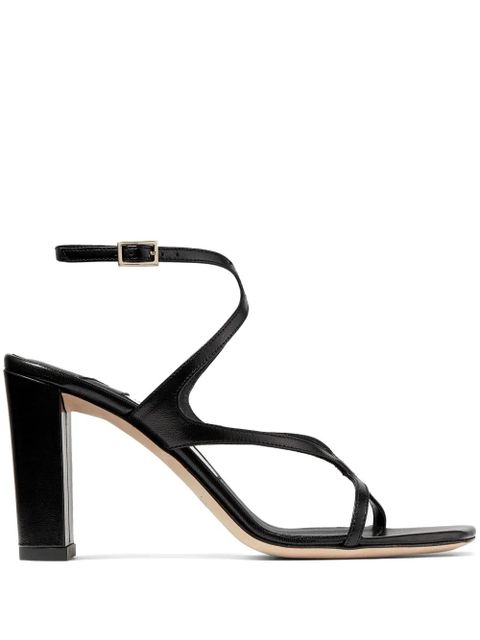 Jimmy Choo Azie 85mm leather sandals - Black - zdjęcie produktu nr 1
