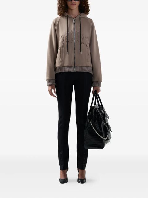 GCDS Distressed zip jumpers - Neutrals