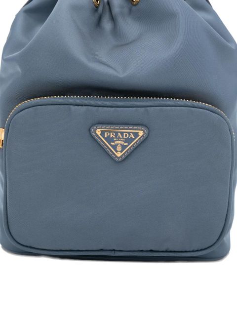 Prada drawstring zip bucket bag - Blue