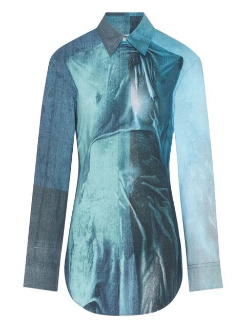 Jean Paul Gaultier The Water printed buttoned shirt - Blue - zdjęcie produktu nr 1