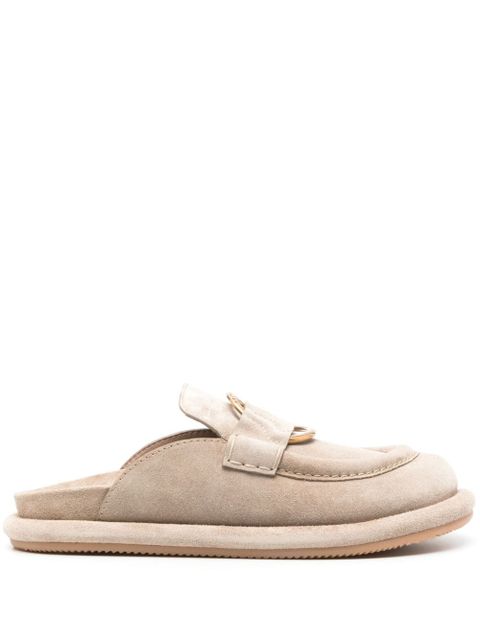 Moncler Bell suede mules - Neutrals - zdjęcie produktu nr 1