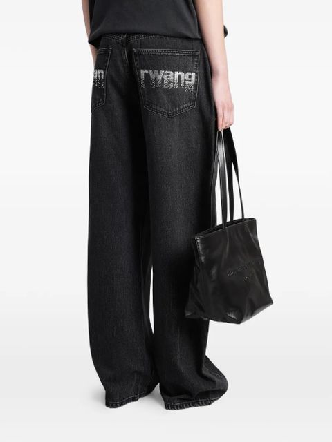 Alexander Wang washed-effect barrel-leg jeans - Grey