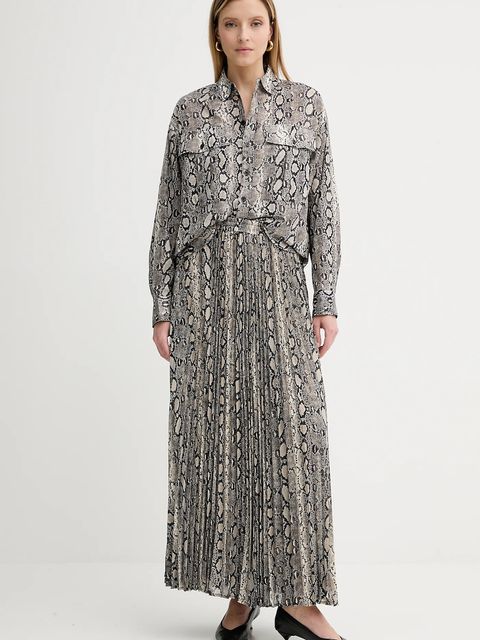 MICHAEL Michael Kors spódnica kolor beżowy maxi rozkloszowana MT570J5ABE - zdjęcie produktu nr 2