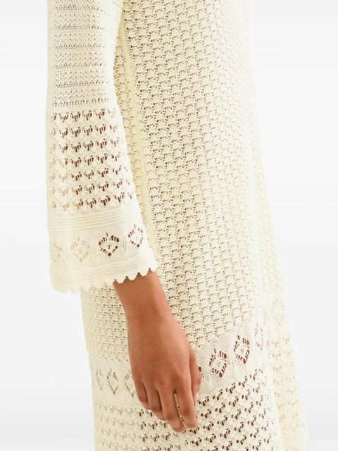 ERES Divina crochet V-neck mini dress - Neutrals