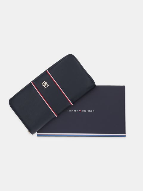 Tommy Hilfiger portfel damski kolor granatowy AW0AW18033