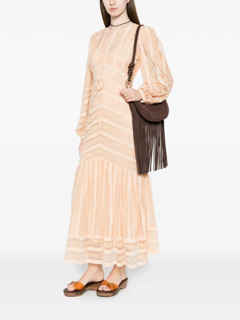 TWINSET lace striped midi dress - Pink - zdjęcie produktu nr 2