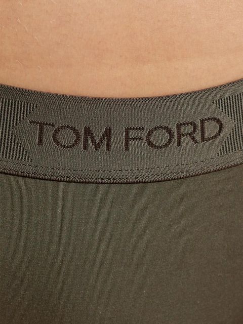 TOM FORD logo-embellished thong - Green