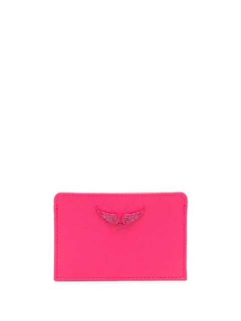 Zadig&Voltaire ZV Pass logo-plaque leather cardholder - Pink - zdjęcie produktu nr 1