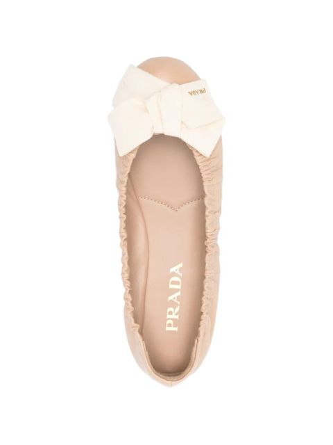 Prada bow-detail ballet flats - Neutrals