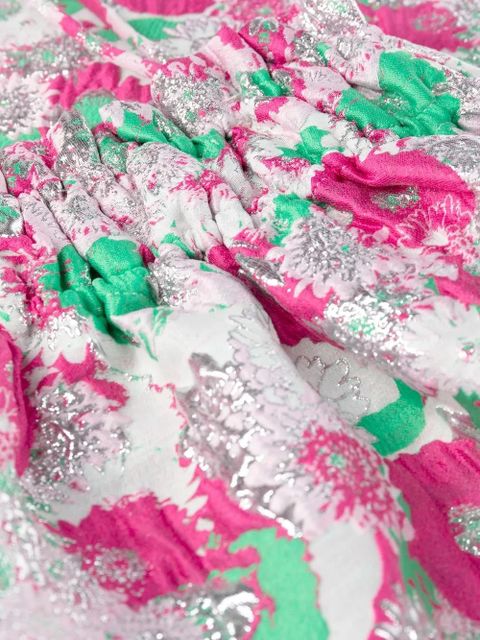 GANNI 3D jacquard strap dress - Pink