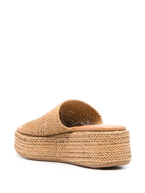 Casadei 65mm interwoven-design sandals - Brown