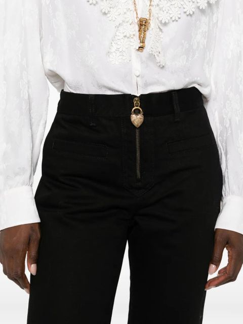 Chloé zip-up straight leg trousers - Black