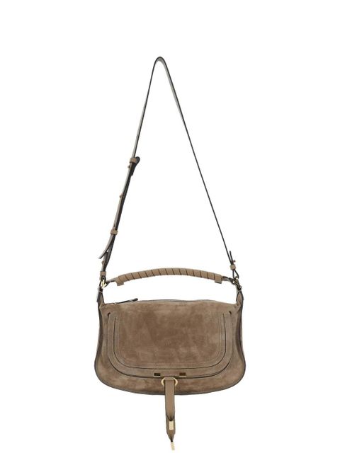 Chloé Marcie suede small shoulder bag - Neutrals - zdjęcie produktu nr 1