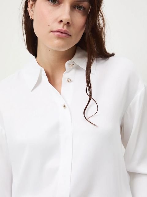 Medicine koszula damska kolor beżowy relaxed z kołnierzykiem klasycznym