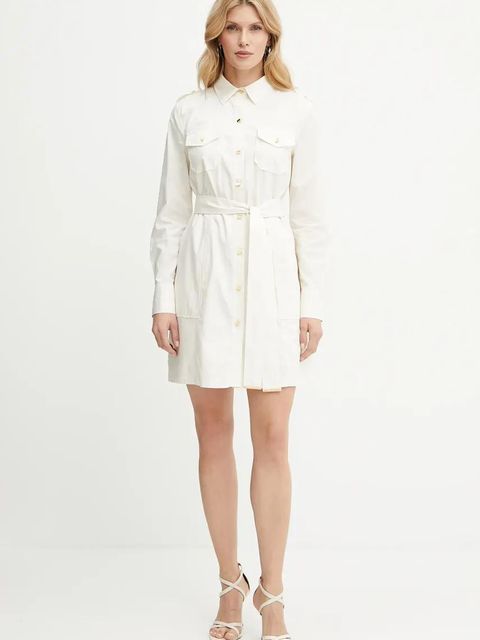 Marciano by Guess sukienka PAT kolor beżowy mini rozkloszowana 5GGK42 7315A - zdjęcie produktu nr 2