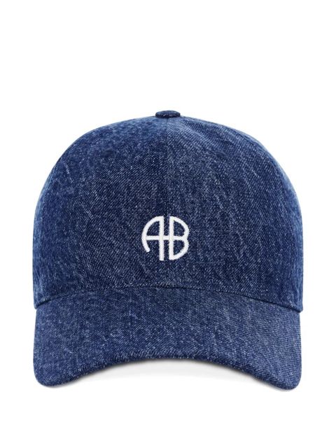 ANINE BING logo-embroidered Jeremy baseball cap - Blue - zdjęcie produktu nr 1